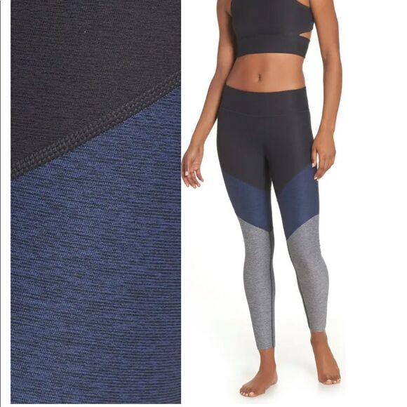 Outdoor Voices 7/8 Springs Leggings Charcoal/Navy/Graphite Size Medium - Picture 2 of 9